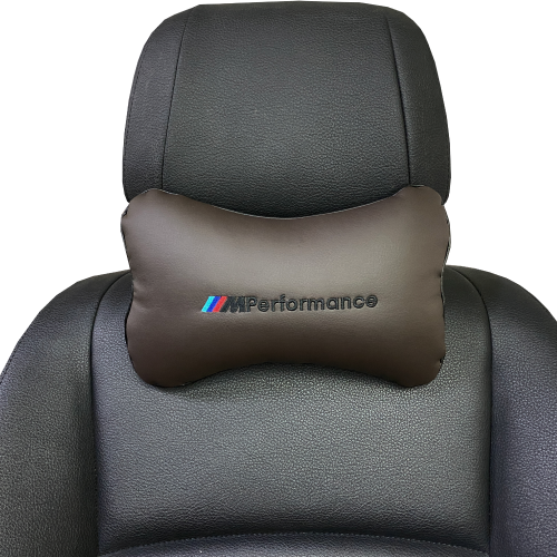 Подушки под шею Подушка под шею коричневая с вышивкой M Performance