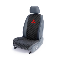 Накидка на переднее сиденье черно-белая с вышивкой 